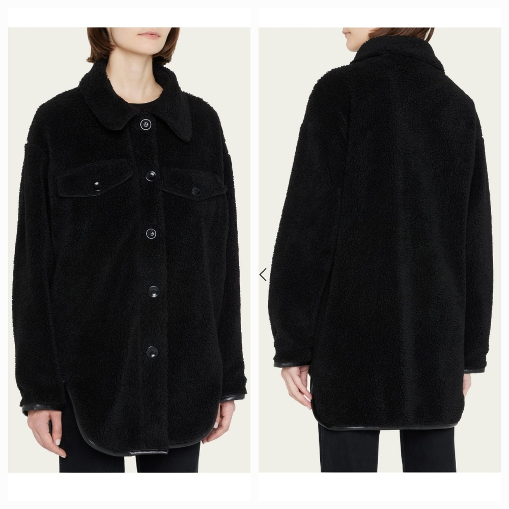 CITIZENS OF HUMANITY KERIN BUTTON FRONT SHERPA JACKET, SIZE M, NWT $498